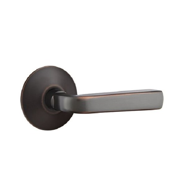 Emtek Sion Lever Left Hand Dummy Pair with Modern Rose for 1-1/4" to 2" Door Oil Rubbed Bronze Finish PR 5057SIOUS10BLH - main